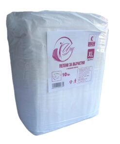 Пелени за възрастни Изи Лайн супернощни ОРИГИНАЛНИ – размер XL (над 100кг.), 10 бр.